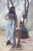 In a courtyard, Tunis Ferdinand Max Bredt